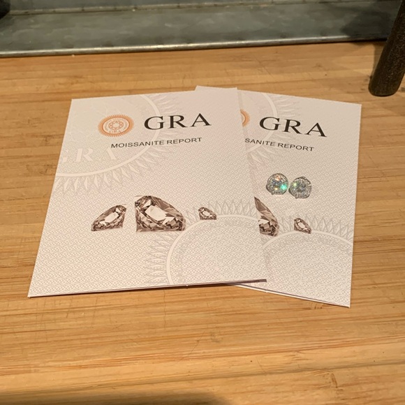 Over 2 cttw Moissanite halo earrings